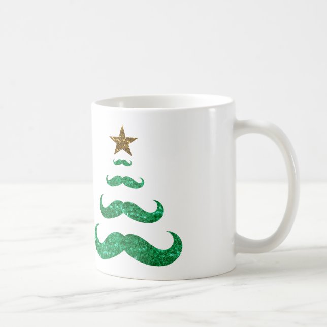Caneca De Café árvore de natal do bigode (Direita)