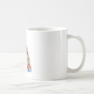 Caneca De Café Árvore de Natal do Dragão Engraçado