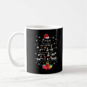 Caneca De Café Árvore de Natal do Professor de Ciências da Matemá