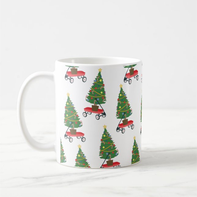 Caneca De Café Árvore de Natal do Vagão (Esquerda)