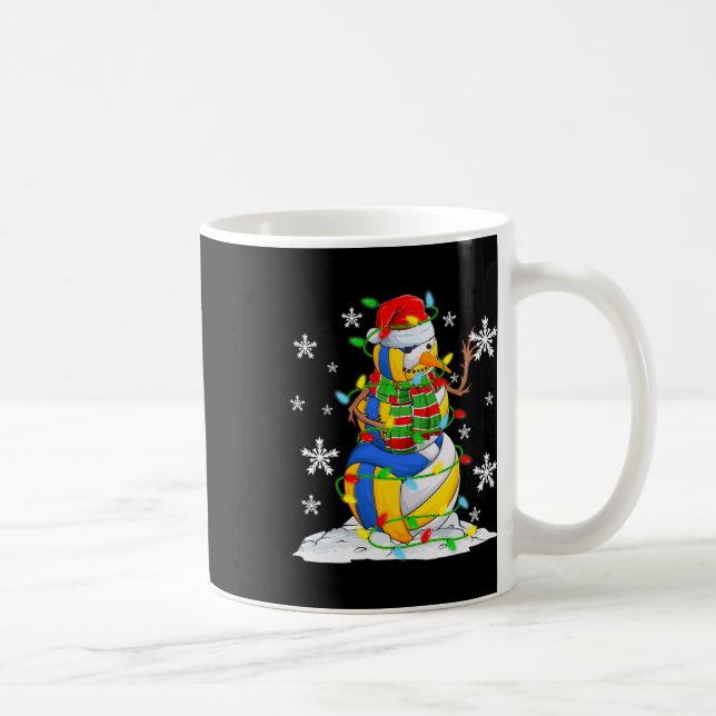 Caneca De Café Árvore de Natal do Voleibol Luz Natal Pjs (Direita)