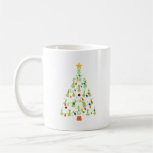 Caneca De Café Árvore de Natal do Xadrez - Descolagem do Rei Quee