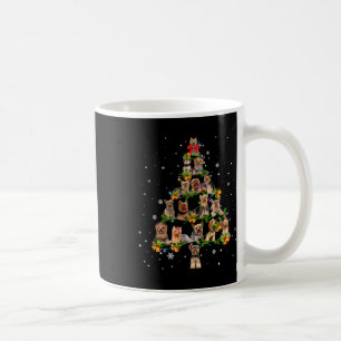 Caneca De Café Árvore de Natal do Yorkshire Terrier Papai Noel Ca