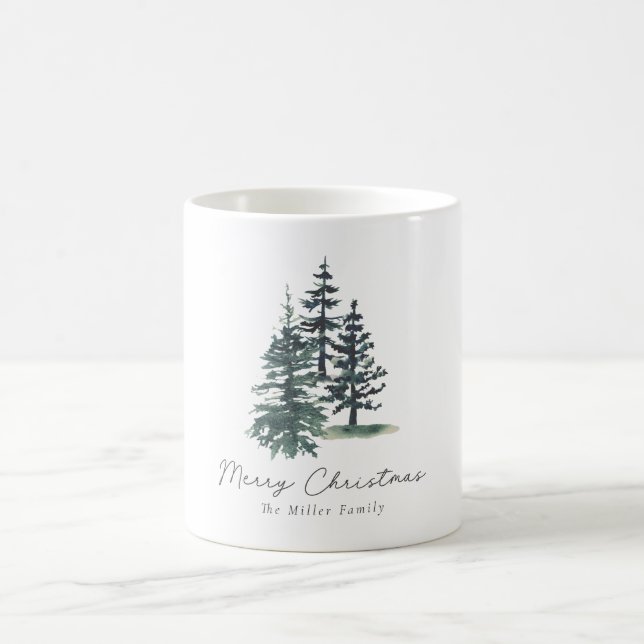 Caneca De Café Árvore de Natal Elegante | Pinheiro (Centro)