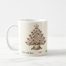Árvore de Natal em Tricô de Corda Aran, Personaliz