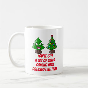 Caneca De Café Árvore de Natal engraçada - Muitas bolas