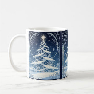Caneca De Café Árvore de Natal Exquisita e Ornamentada