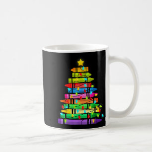 Caneca De Café Árvore de Natal Feita de Lápis de Cor Vida de Prof