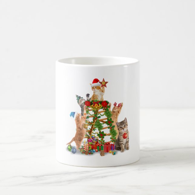 Caneca De Café Árvore de Natal Gato de Natal Feio Pai de Gato (Centro)