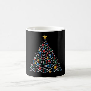 Caneca De Café Árvore de Natal Hélice de DNA Biologia Professor d