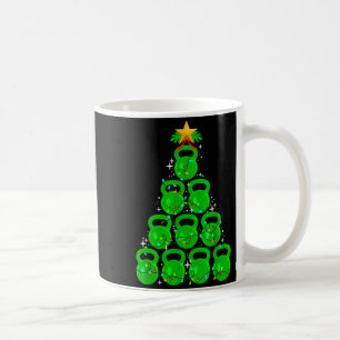 Caneca De Café Árvore de Natal Kettlebell Xmas Academia Treino Fi