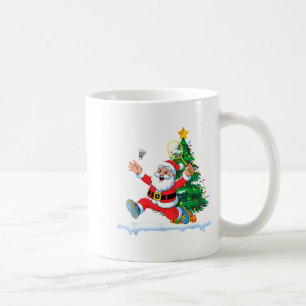 Caneca De Café Árvore de Natal Luzes de Santa Badminton Homens Mu