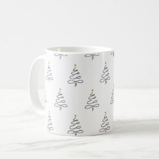 Caneca De Café Árvore de Natal Minimalista Café Escandinavo