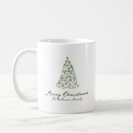 Caneca De Café Árvore de Natal Moderna