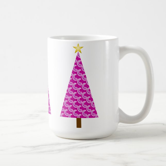 Caneca De Café Árvore de natal roxa (Direita)