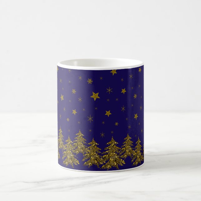 Caneca De Café Árvore de Natal Sparkasse, lua, estrelas (Centro)
