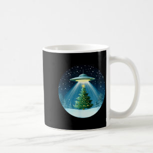 Caneca De Café Árvore de Natal Transportada por OVNI para Holi In