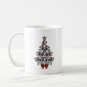 Caneca De Café Árvore de Natal Vaca Gravação Vintage Férias Fazen