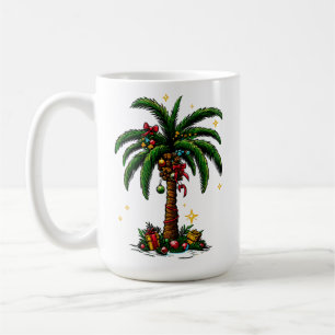 Caneca De Café Árvore de Palma de Natal, Praia Aloha Natal