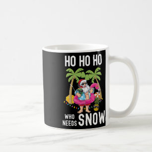 Caneca De Café Árvore de Palmeira de Natal Papai Noel Surfando Pr