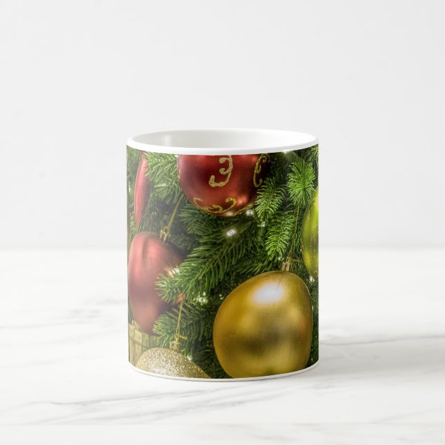Caneca De Café Árvore de pinheiro de Natal e ornamentos Café Bran (Centro)