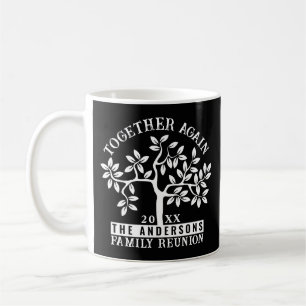 Caneca De Café Árvore de reunião familiar, nome e data