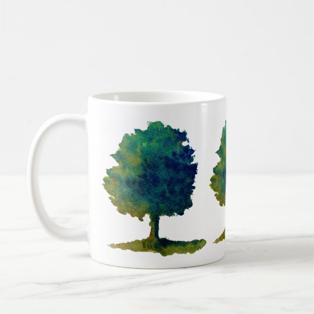 Caneca De Café Árvore de Sombra Verde (Esquerda)
