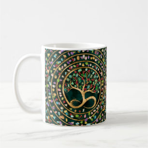 Caneca De Café Árvore de Vida - Espiral Infinito - Geodos Colorid