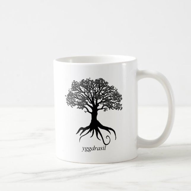 Caneca De Café Árvore de Yggdrasil de vida (Direita)