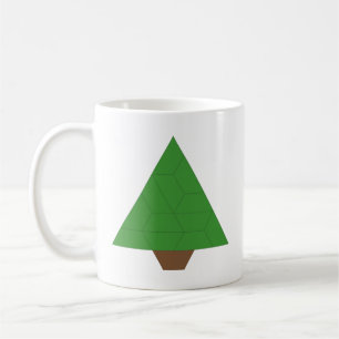 Caneca De Café Árvore do Azulejo Trapezoide Duplo Lado