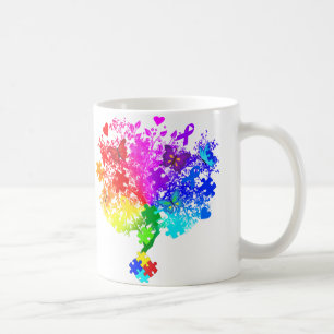 Caneca De Café Árvore do espectro do autismo