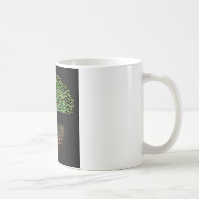 Caneca De Café Árvore do fulgor da vida (Direita)