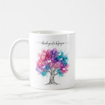 Árvore em Aquarela Presente de Agradecimento para