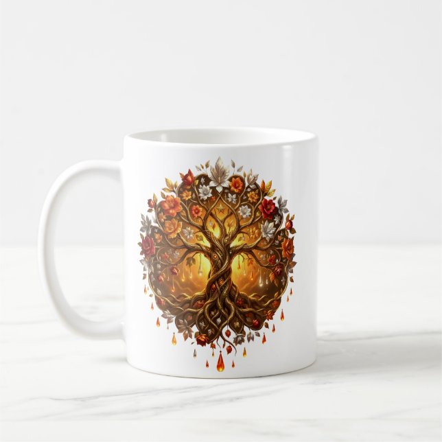 Caneca De Café Árvore Enluarada de Eternidade Embrenhada (Esquerda)