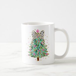 Caneca De Café Árvore Feliz de Natal Desenhada