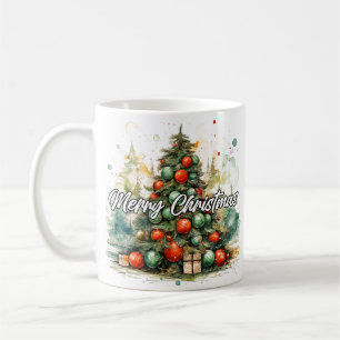 Caneca De Café Árvore Feliz de Natal Feriados felizes