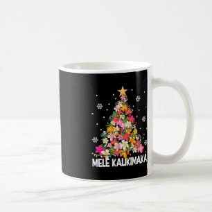 Caneca De Café Árvore Floral de Natal Havaiana Mele Kalikimaka Tr