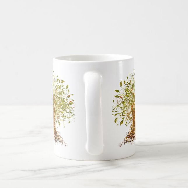 Caneca De Café Árvore Modernista Colorida 13 (Alça)