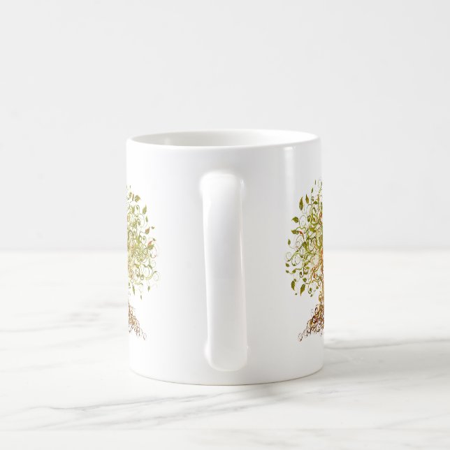 Caneca De Café Árvore Modernista Colorida 13 (Alça)