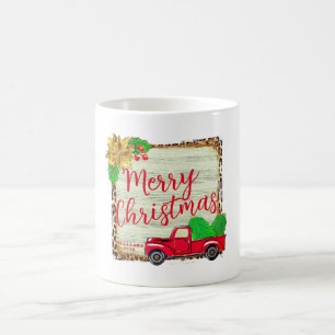 Caneca De Café Árvore Natal Clássica e Caminhão de Natal Vermelho