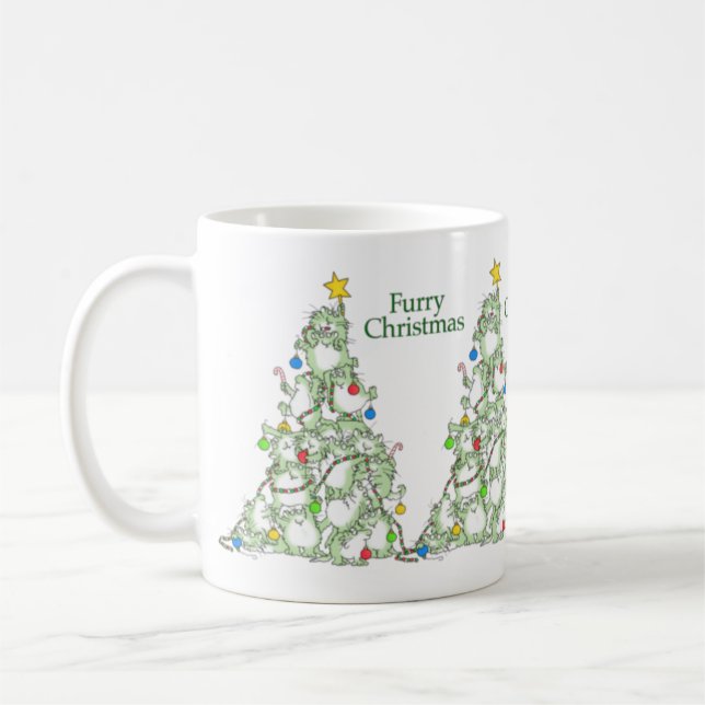 Caneca De Café ÁRVORE NATAL DE GATINHOS Sandra Boynton (Esquerda)