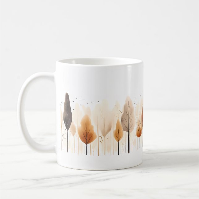 Caneca De Café Árvore no Estilo de Pincel (Esquerda)