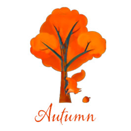 Caneca De Café Árvores Coloridas do outono