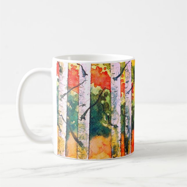 Caneca De Café Árvores de Bétula (Esquerda)