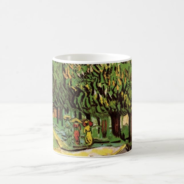 Caneca De Café Árvores de castanha em Blossom por Vincent van Gog (Centro)