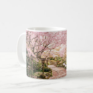 Caneca De Café Árvores de Cerejeira em Flor