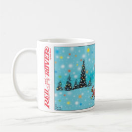 Caneca De Café Árvores de férias Red e Rover e flocos de neve col