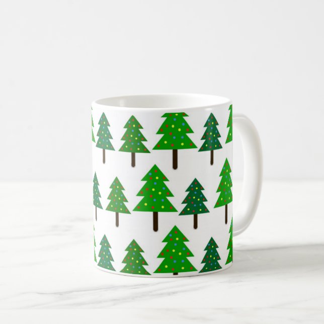 Caneca De Café Árvores de Natal (Frente Esquerda)