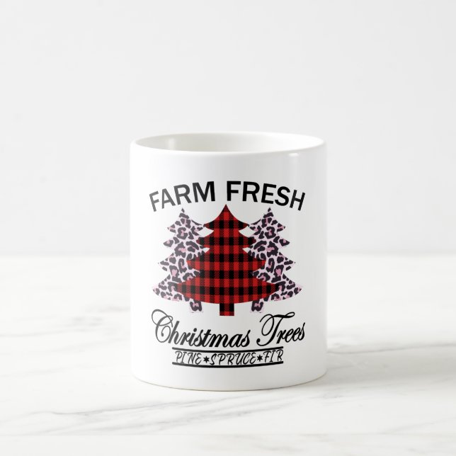Caneca De Café Árvores de Natal frescas de fazenda (Centro)