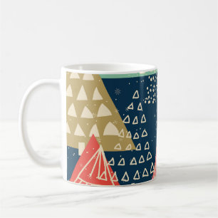 Caneca De Café Árvores De Natal Ilustração Festiva Sem Olhos.